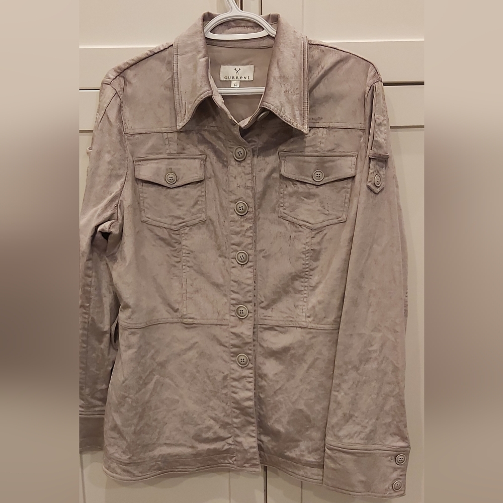 CURRENT silver corduroy jacket